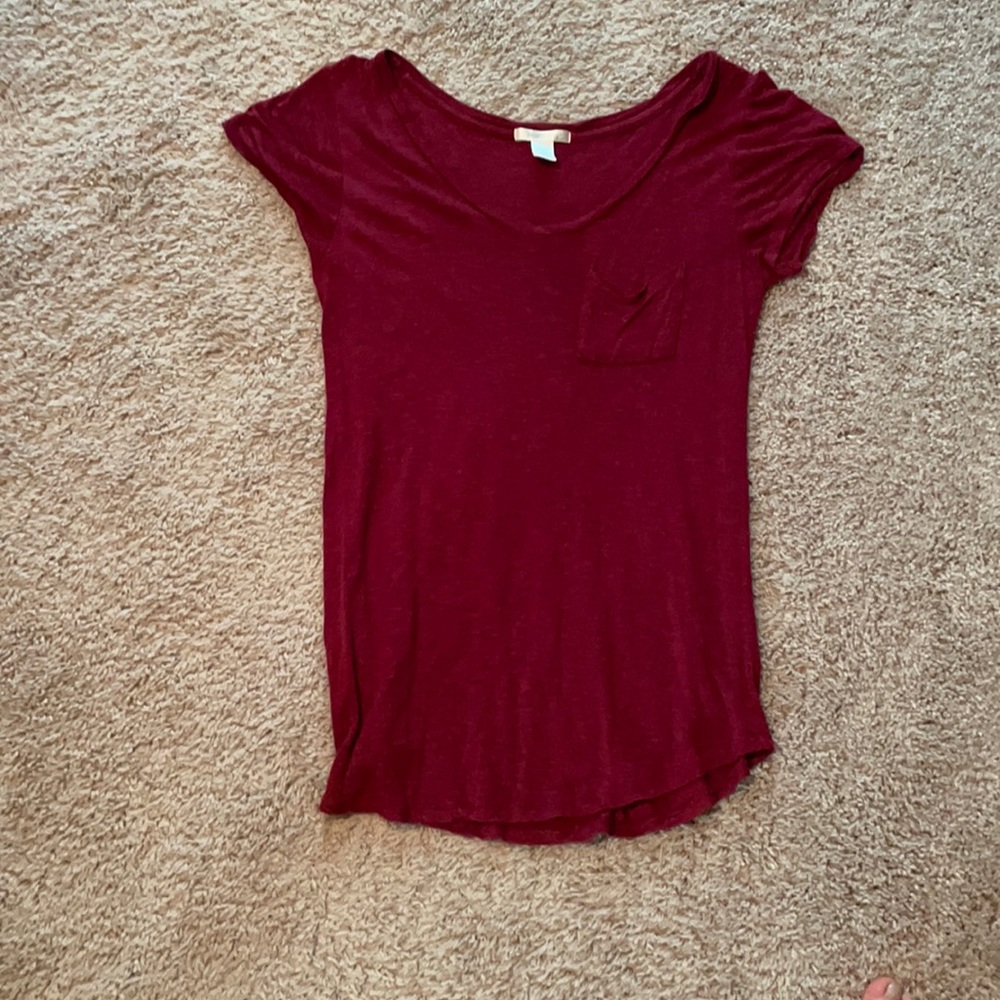 Swoop neck pocket tee